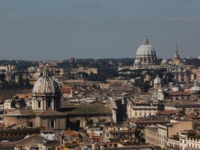 The skyline in Rome, Italy, on Wednesday, March 9, 2011.