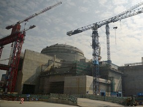 This file photo taken on December 8, 2013 shows the Taishan Nuclear Power Station being built outside the city of Taishan in Guangdong province.