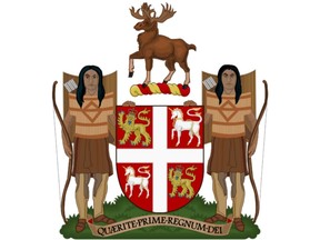 The coat of arms of the province of Newfoundland and Labrador was originally granted by Garter King of Arms, during the reign of King Charles I of England.