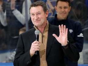 Hockey legend Wayne Gretzky greets fans prior to the 2020 NHL All-Star Skills Competition in St Louis, Missouri, on Jan. 24, 2020. Kelly McParland wonders if Toronto can solve its street names problem by just renaming everything after "the Great One."