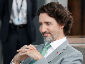 Canada's Prime Minister Justin Trudeau attends a plenary session during G7 summit in Carbis Bay, Cornwall, Britain, June 13, 2021.