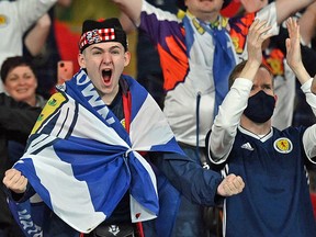 Scotland fans rejoice in a 0-0 draw with England on June 18 at Wembley Stadium.