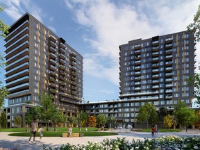 Two 16-storey towers at Realm will be offered in the project’s first phase.