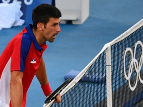 World No. 1 and 20-times Grand Slam champion Novak Djokovic will leave the Olympics without a medal for the third Games in succession after pulling out of Saturday's mixed doubles final with a shoulder injury.
