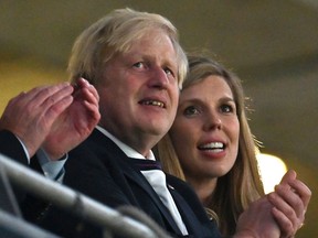 U.K. Prime Minister Boris Johnson and his spouse Carrie.