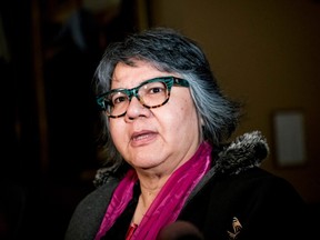 Ontario Regional Chief RoseAnne Archibald is approached by reporters before meeting with Ontario Premier Doug Ford at Queen's Park in Toronto, on Tuesday, June 4, 2019.