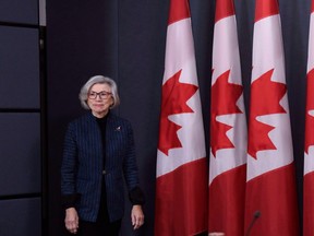 Outgoing Chief Justice of the Supreme Court of Canada Beverley McLachlin arrives for a news conference on her retirement, in Ottawa on Friday, Dec. 15, 2017.