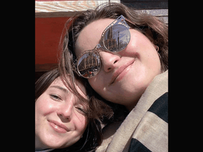 Anastasia Gromova, right, with her best friend Michelle Pazos. Nearly a month after a Miami-area condo building collapsed, Anastasia is among the last of those missing, while  Pazos's body has been found.