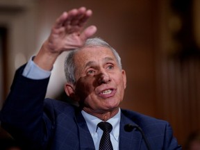 Top infectious disease expert Dr. Anthony Fauci responds to accusations by Sen. Rand Paul (R-KY) as he testifies before the Senate Health, Education, Labor, and Pensions Committee on Capitol hill in Washington, D.C., U.S., July 20, 2021.