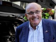 Former New York City Mayor Rudy Giuliani is seen outside his apartment building after his law license was suspended in Manhattan in New York City, New York, U.S., on June 24, 2021.