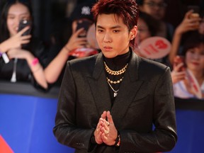 Kris Wu at the 2018 iHeartRadio MMVA awards in Toronto, Ont., August 2018.