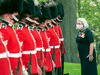 Governor General Mary Simon inspects the honour guard as she arrives at Rideau Hall, Monday, July 26, 2021  in Ottawa.