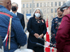 Governor General Designate Mary Simon watches as drummers perform at her installation ceremony on July 26, 2021 in Ottawa.