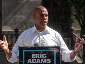 Eric Adams, Brooklyn borough president, has won the Democratic primary for New York City Mayor.