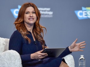ESPN television host/moderator Rachel Nichols speaks during a press event at CES 2019 at the Aria Resort & Casino on January 9, 2019 in Las Vegas, Nevada.