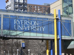 File: Street scenes and signs at Ryerson University.