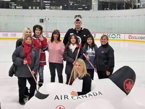 Carey Price with the Shooting for the Stars participants. SUPPLIED