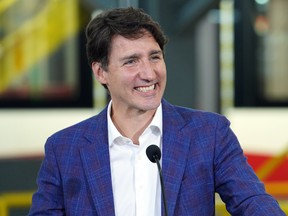 Prime Minister Justin Trudeau was in Calgary to help announce the approval of the Green Line LRT project on Wednesday, July 7, 2021.