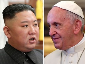 North Korean leader Kim Jong Un and Pope Francis