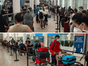 Toronto’s Pearson Airport on July 18 and April 23, 2021 — the federal government’s performance at the border has been terrible.