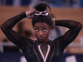 Biles's score for her Yurchenko double pike at the U.S. Classic minus the deduction for a fall would be no higher than 15.100. At the Olympic trials, she scored a 15.466 for her Cheng (a round-off onto the springboard, half-twist onto the table and then a front flip with a 1½ twist). The average of those scores is 15.283.