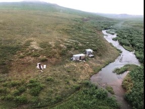 A U.S. coast guard photo of the cabin in which Jessee stayed, while hiding out from the bear for four days.