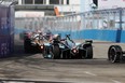 Mitch Evans pilots the Jaguar I-TYPE 5 race car during the New York City E-Prix last weekend.