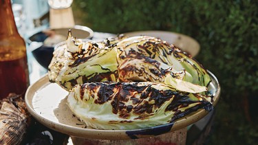 Grilled cabbage with chili garlic butter from Chasing Smoke
