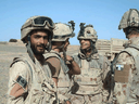 Undated photo of an interpreter with Canadian soldiers in Afghanistan.