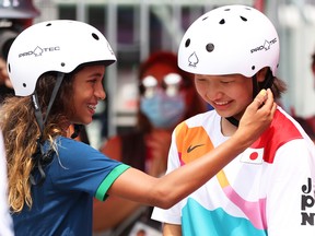 Nishiya came out on top of an unusually young field of competitors, with all three medallists in their teens. Brazilian silver medallist Rayssa Leal is also 13, while bronze medallist Funa Nakayama, also from Japan, is 16.