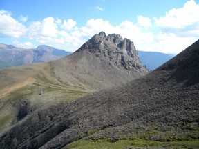 Field locations in the Northwest Territories of Canada where fossils that may represent the earliest known animal life ? sponges that lived roughly 890 million years ago were found in mountainous terrain are seen in this undated handout image.