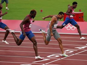 Canada's Andre De Grasse runs to a gold medal finish in the men’s 200-metre final at the Tokyo Summer Olympic Games on Aug. 4, 2021.