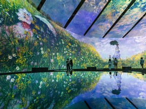 The main exhibit space feels a little like a greenhouse with its many tilted panels.