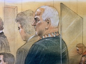 Bruce McArthur attends Superior court, where he pleaded guilty to the murders of eight men who had disappeared over several years, in a sketch made by a courtroom artist in Toronto, Ontario, Canada January 29, 2019.
