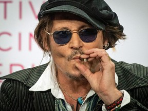 Johnny Depp gives a press conference during the 47th Deauville US Film Festival in Deauville, western France, on September 5, 2021.