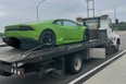Rented Lamborghini Huracan stopped for stunt driving
