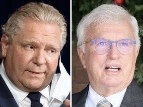 Doug Ford, left; Chatham-Kent-Leamington MPP Rick Nicholls.