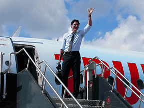 Liberal Leader Justin Trudeau departs Ottawa on Aug. 22, 2021, en route to campaign in Atlantic Canada. Trudeau has been pressed on Afghanistan on every day of the campaign so far.