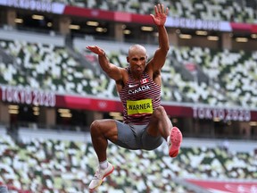 Damian Warner of Canada in action REUTERS/Dylan Martinez