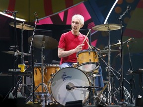 Charlie Watts performs with the Rolling Stones in 2016 in Santiago, Chile.