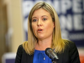 The Hon. Michelle Rempel Garner, Conservative Candidate for Calgary Nose Hill, held a press conference at her campaign headquarters in Calgary on Trudeau's Election Call on Sunday, August 15, 2021.