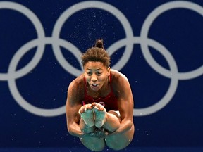 Jennifer Abel of Canada in action.