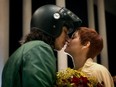 Motorcycler, mama: Adam Driver and Marion Cotillard in Annette.