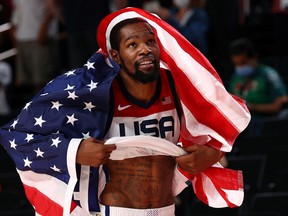 Kevin Durant led Team USA's victory over France in the men's basketball final in Tokyo on Saturday, avenging a first-round loss and claiming a 16th gold for the country in the sport.