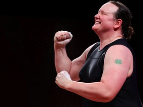 At 43, Hubbard was the oldest competitor in the weightlifting in Tokyo, in which her inclusion has ignited a fierce debate about fairness for women and about gender identification and inclusivity.