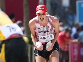 Evan Dunfee celebrates the feelings of winning an Olympic bronze REUTERS/Kim Hong-Ji