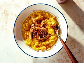 Pork and grits from Rodney Scott's World of BBQ