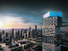 The 66-storey EX3 at 151 City Centre Drive is slated for occupancy in 2026.