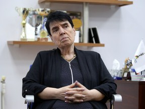 Nona Gaprindashvili, a Soviet-era chess grandmaster from Georgia, speaks during an interview in Tbilisi, Georgia May 10, 2019.