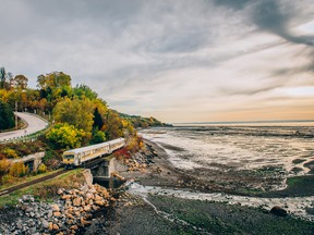 To take in the view while travelling between galleries, the Train de Charlevoix is a must.